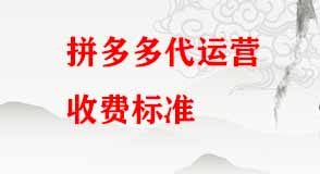 拼多多代運(yùn)營(yíng)收費(fèi)標(biāo)準(zhǔn)